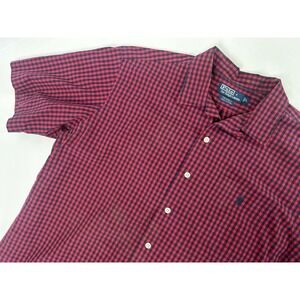 Polo Ralph Lauren Caldwell Short Sleeve Button Down Red Plaid‎ Men's Large